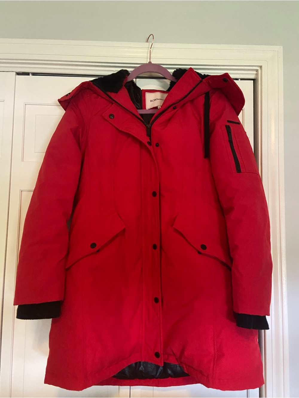 BCBGeneration Women's Red Winter Parka